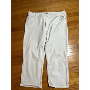 J Jill Authentic Fit Below Waist Beige Cropped jeans Women's Stretch 16